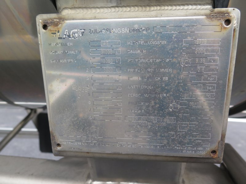 ANDERE LAG 0-3-39T/31000L CISTERNOVÝ NÁVĚS - POTRAVINY